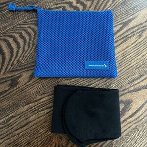 American Airlines amenity bag travel bag and socks